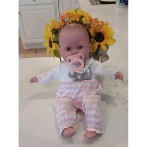Berenguer JC TOYS - Soft Body Baby Doll 11" Inch Gray Blue Eyes / Pacifier